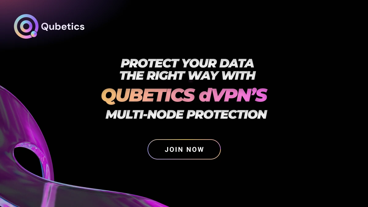 qubetics dvpn black background